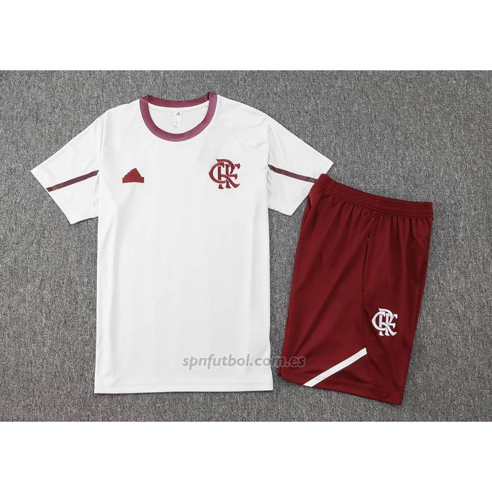 Chandal del Flamengo Manga Corta 2024-2025 Blanco - Pantalon Corto